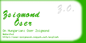 zsigmond oser business card